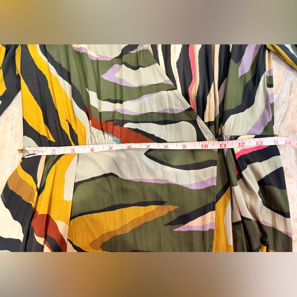 Women’s ANTHROPOLOGIE COREY LYNN CALTER Zebra print multi wrap maxi dress- Sz S - Picture 6 of 8